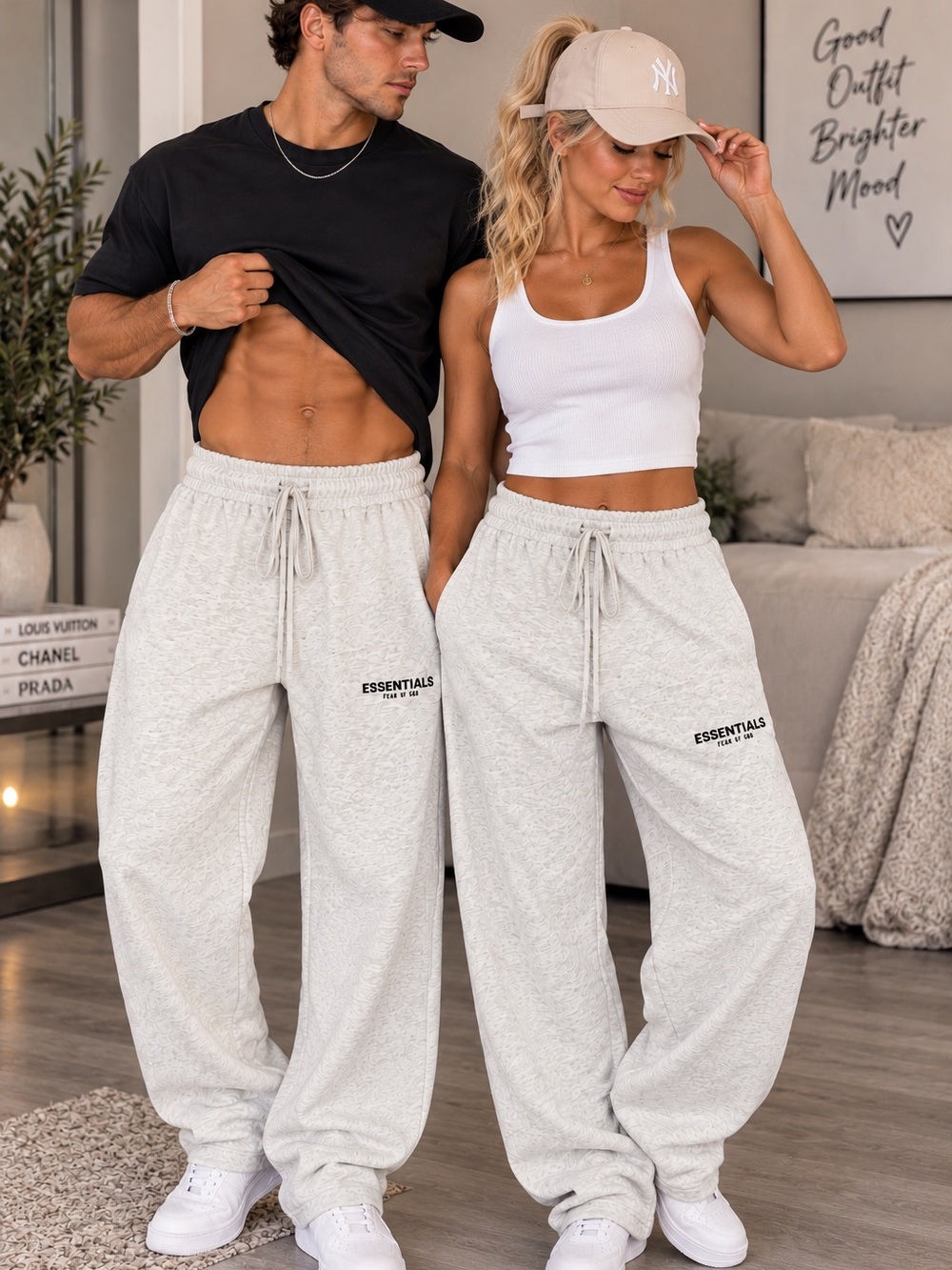 Fear of God Essentials Core Collection Relaxed Sweatpants — Light Oatmeal